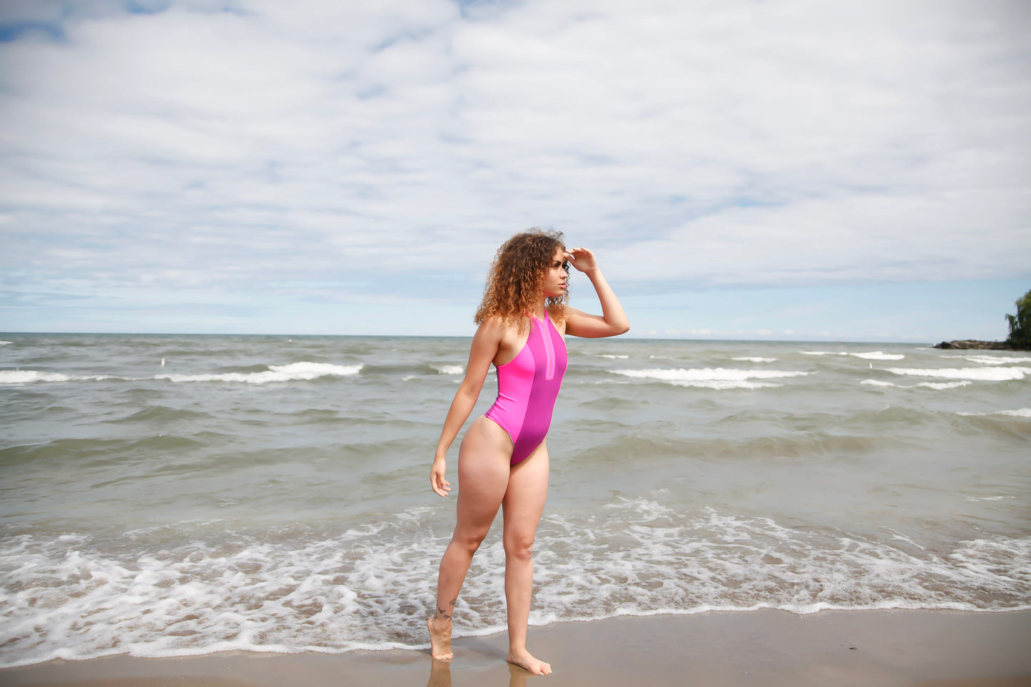Alyssa Purple Monokini image 2