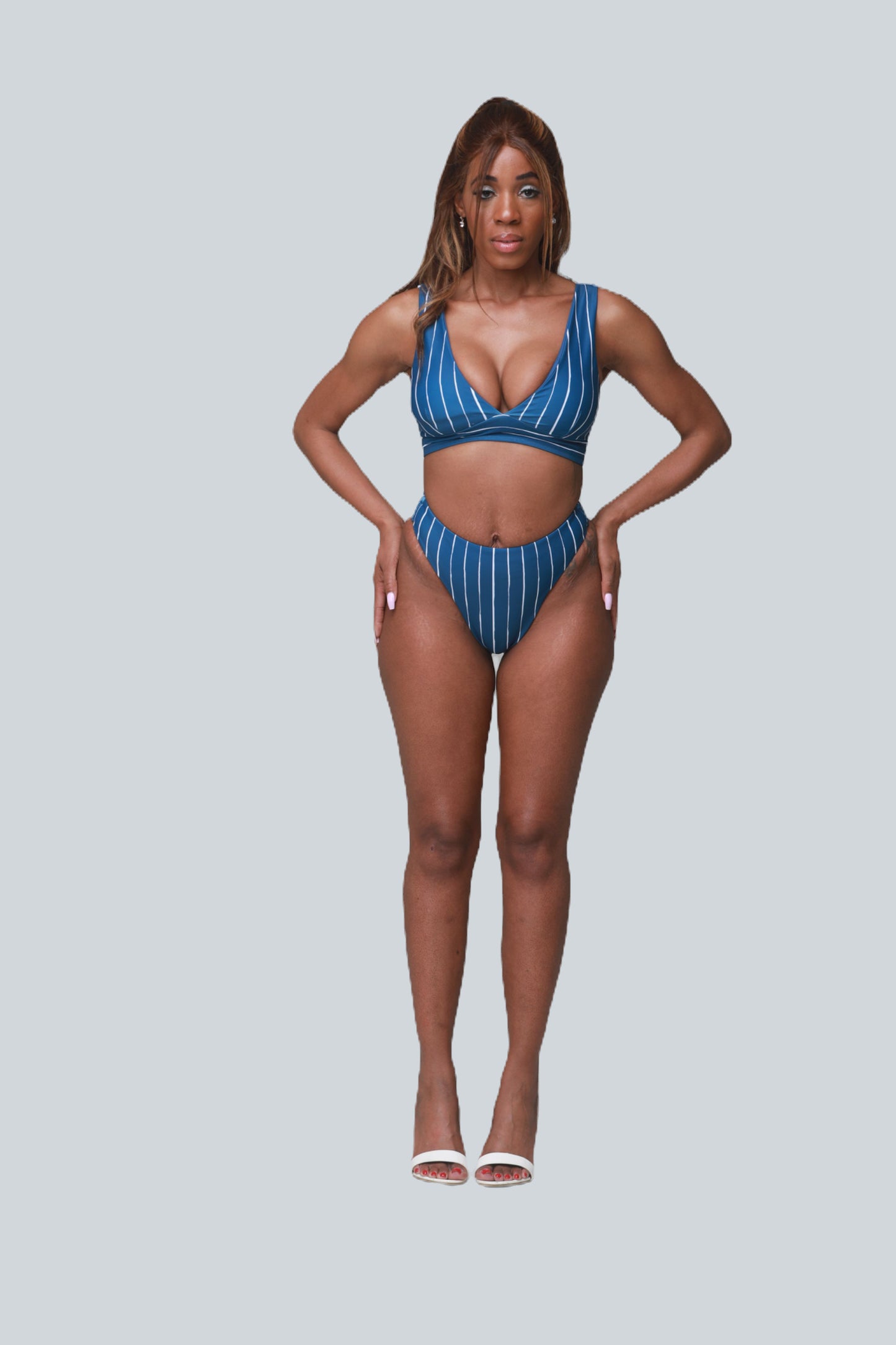 Marie Striped Bikini Brief image 1
