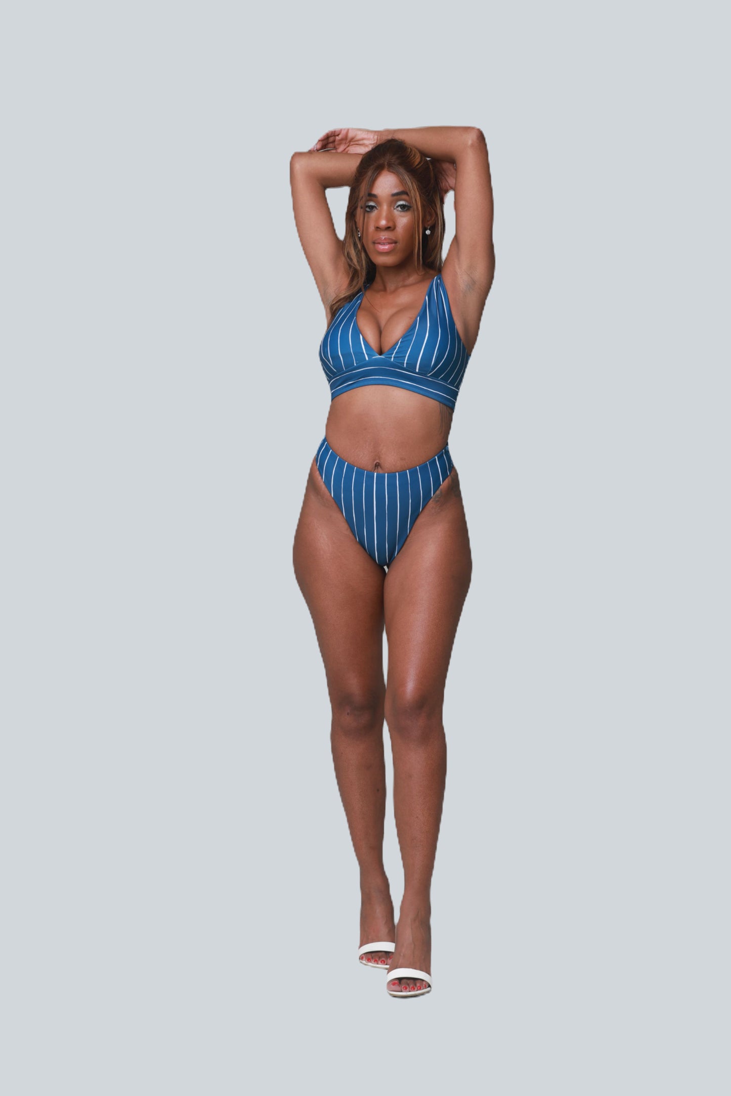 Marie Striped Bikini Brief image 3