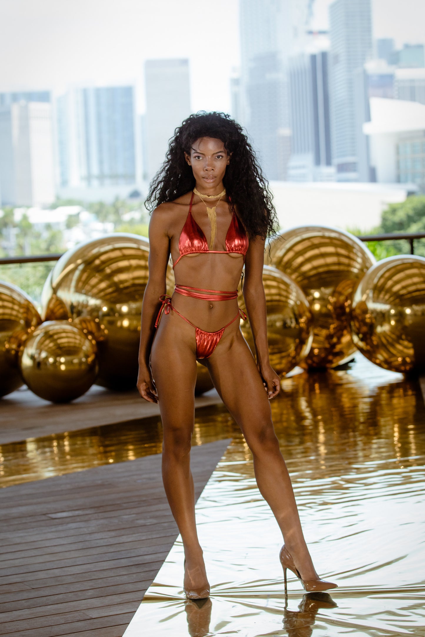 Fire Metallic Micro Bikini image 1