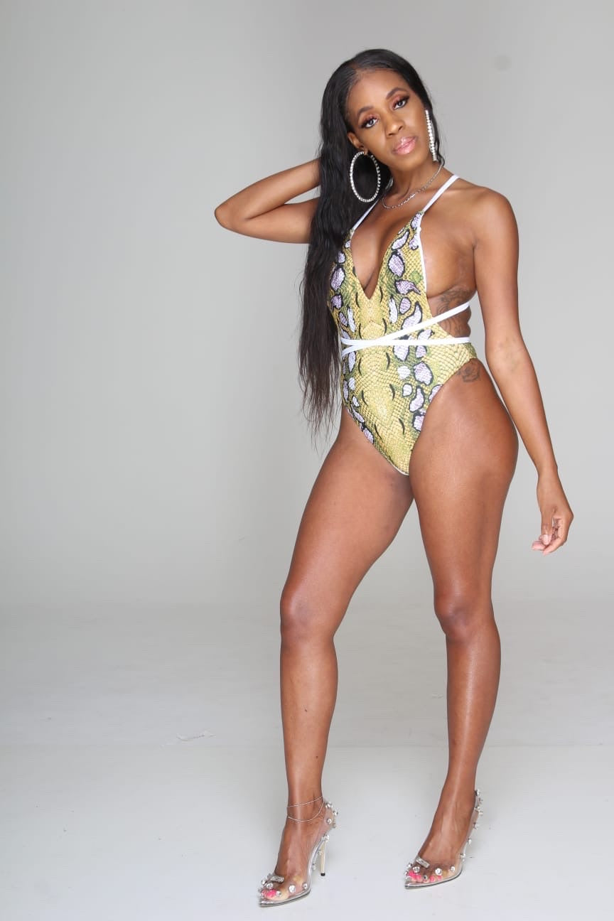 Interest Snake Print Monokini image 7